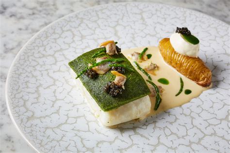 Turbot With Hasselback Potatoes And Clams Recipe Great British Chefs