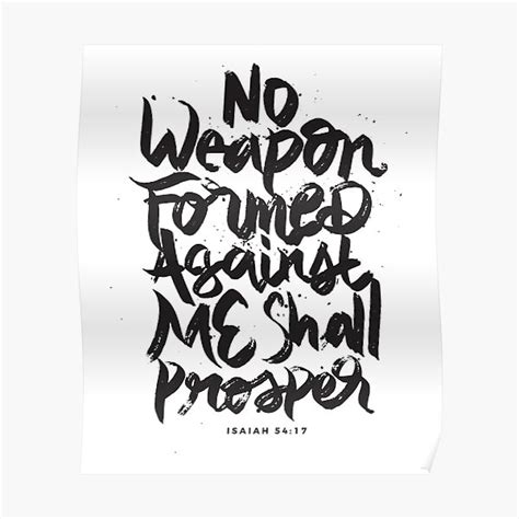 No Weapon Formed Against Me Shall Prosper Christian Bible Verse