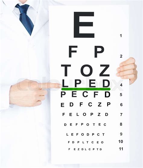 Male Ophthalmologist With Eye Chart Stock Image Colourbox