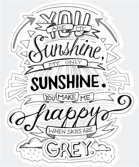 You Are My Sunshine My Only Sunshine Pages Coloring Pages