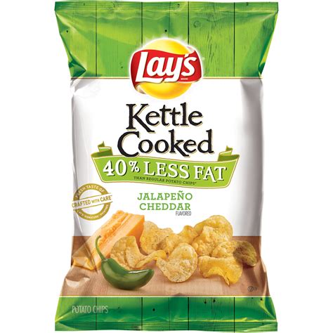 Lays Jalapeno Cheddar Kettle Cooked Potato Chips 25 Oz Bag