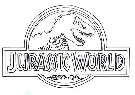 Logo Of Jurassic World Coloring Page Free Printable Coloring Pages