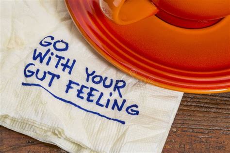 Go With Your Gut Feeling Stock Photo Image Of Text Feeling 45134534
