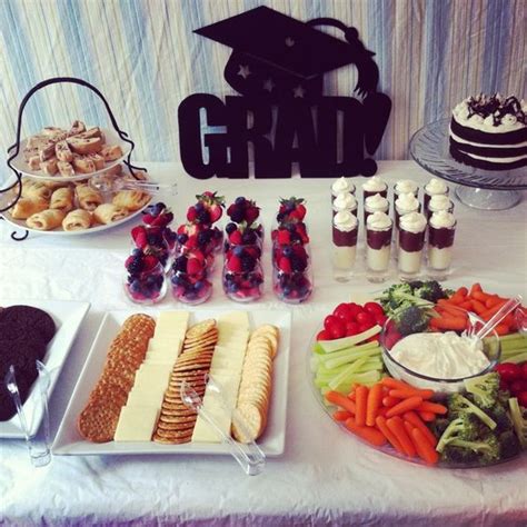To kick your graduation party off with a bang, dazzle your guests with sweet treats and savory snacks that look almost too amazing to eat. college graduation party ideas food | Graduation party ...