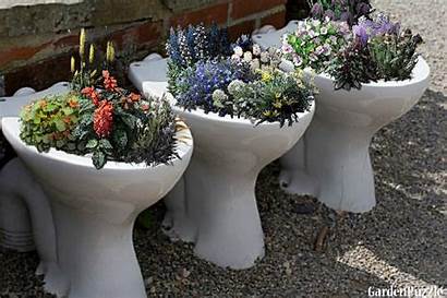 Toilet Flowers Garden Planters Bowl Toilets Ugly
