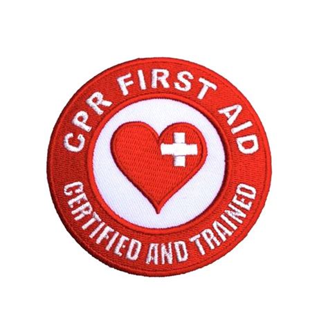 Cpr First Aid Certified And Trained Patch 3 Inch Embroidered Etsy