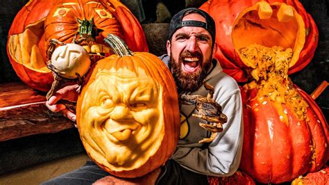 Giant Pumpkin Carving Contest Ot Youtube