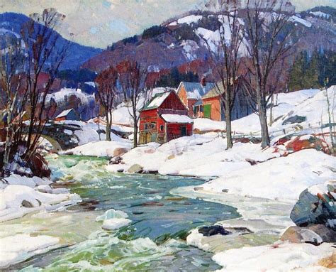 Vermont Winter Landscape By Aldro Hibbard A Captivating Artwork