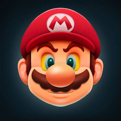 An Image Of A Mario Bros Character Wearing A Red Hat And Moustache On