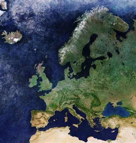 Europe From Space Seen By Esas Copernicus Sentinel 3a Satellite In