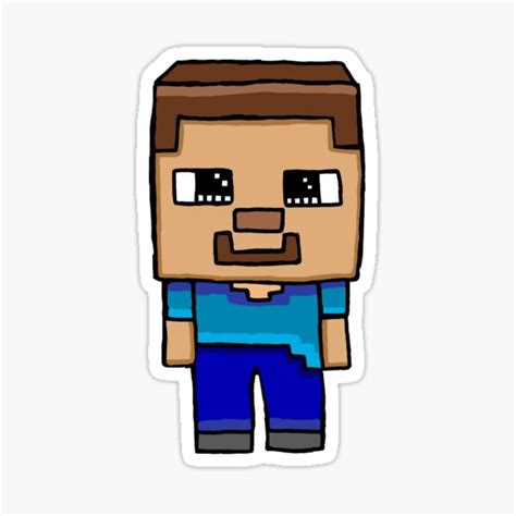 Minecraft Cute Steve Sticker For Sale By CrusherXF Redbubble