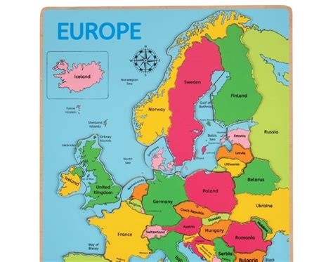 Mapa Evropy Ostrovy