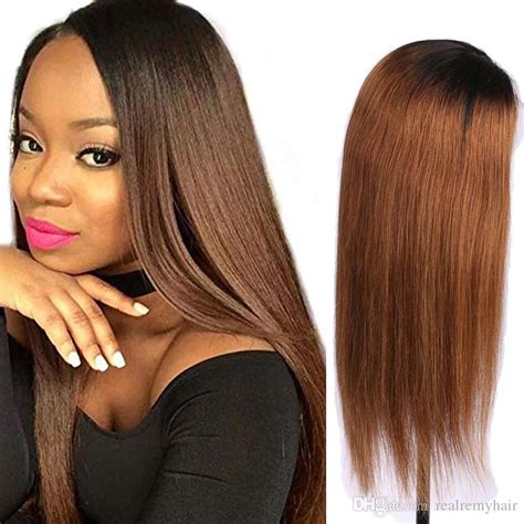 Human Hair Full Lace Wigs Ombre 1b 30 Straight Wig Brazilian Remy Hair Two Tone Color Wigs