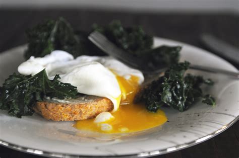 Poached Egg Over Garlicky Kale And Toast Feed Me Seymourfeed Me Seymour