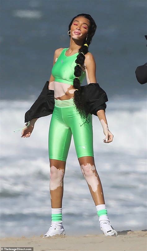 Make Like Winnie Harlow In A Top From Puma Dailymail Winnie Harlow Style Finder Physique