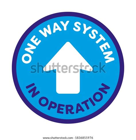 One Way System Opeartion One Way Stock Vector Royalty Free 1836855976