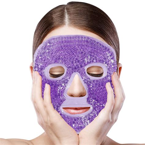 Hot And Cold Face Mask With Gel Beads Flexible Full Face Gel Ice Pad