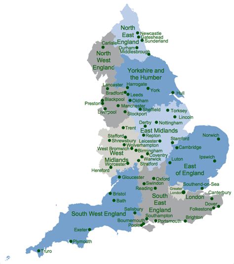 Map Of England Counties Uk