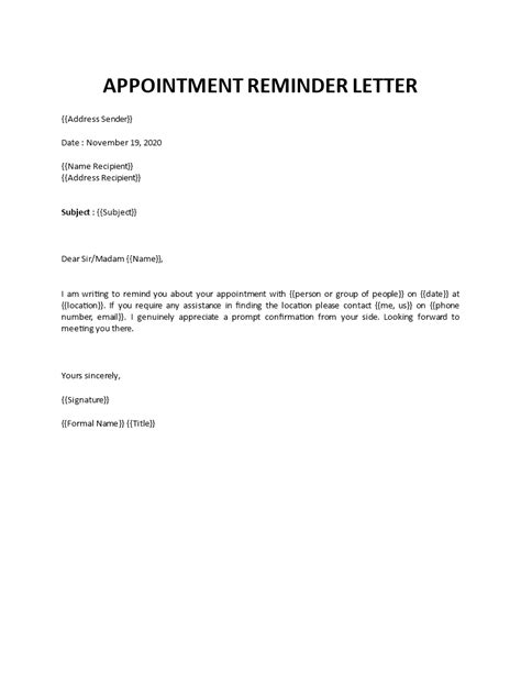 Doctor Appointment Confirmation Email Template Printable Templates