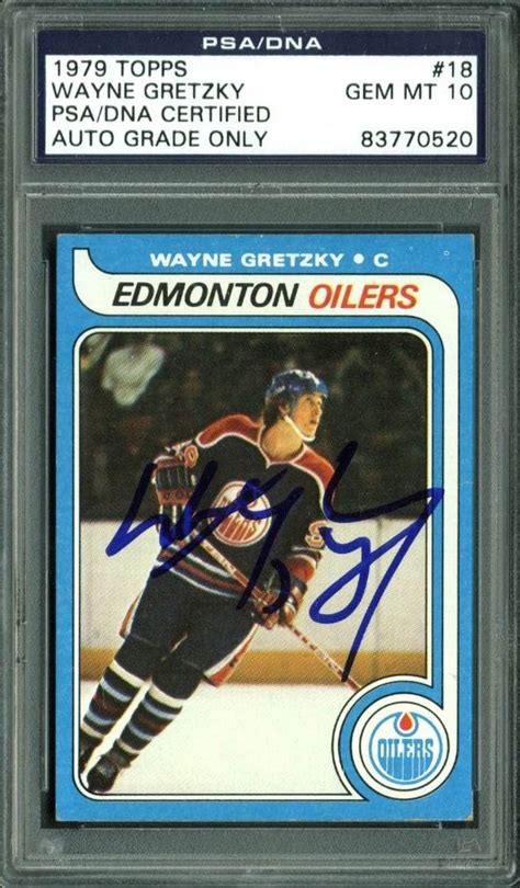 May 27, 2021 · there are also two topps versions of this card graded as a 9, and the most recent gretzky topps rookie card sold for $720,000 in december. Lot Detail - Wayne Gretzky Signed 1979 Topps Rookie Card ...