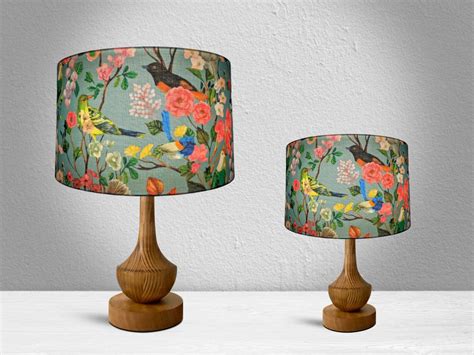 Birds And Flowers Lampshade Light Shades Table Lamp Shade Etsy