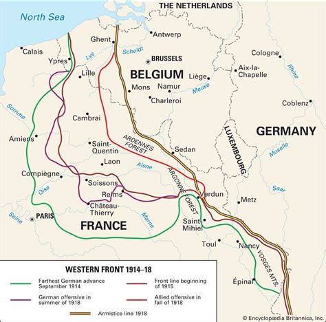 Western Front World War I Definition Battles And Map Britannica