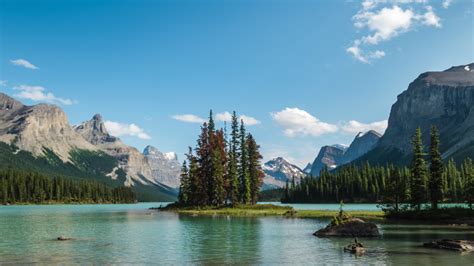 Scenic Landscape Reflections In Jasper National Park Alberta Canada