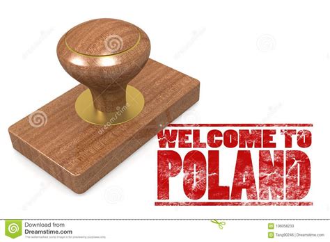 Red Rubber Stamp With Welcome To Poland Stock Illustration