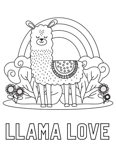 Print These Cute Llama Coloring Pages For Kids And Adults