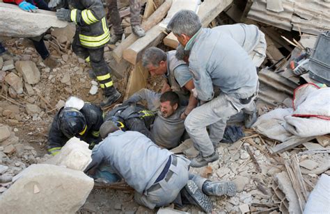 Crews Rescue Survivors Buried Under Rubble After Earthquake In Italy