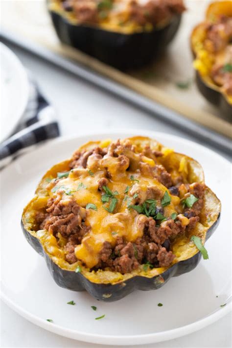Taco Stuffed Acorn Squash Confessions Of A Fit Foodie
