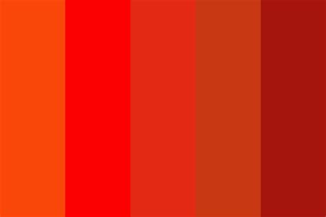6 Shades Of Red Color Palette