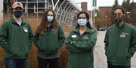 Green Jackets Monitor Campus Public Spaces For Covid Compliance Binghamton News