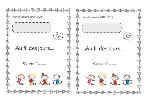 Pages De Garde Cahier Du Jour Cp