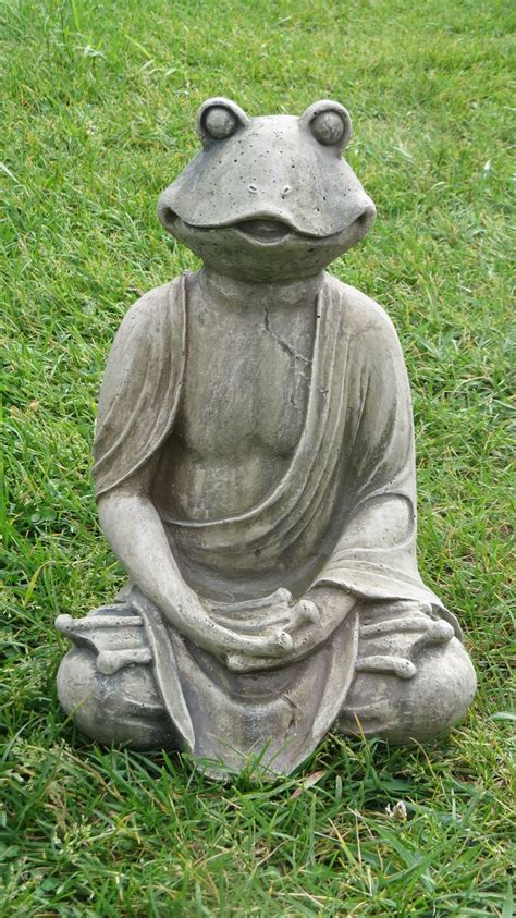 Meditating Frog Country Garden Concrete