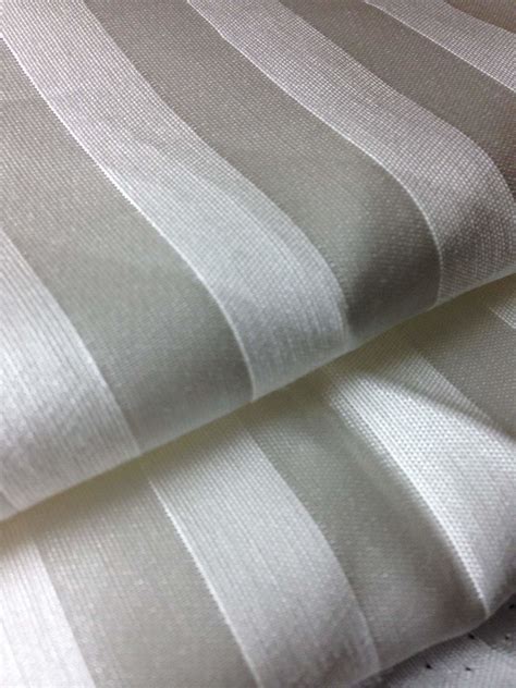 58 Pfd White Striped Lyocell Tencel Satin Light Weight Woven Fabric By