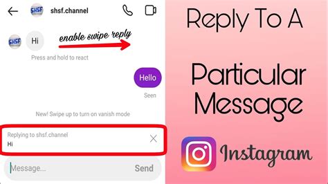 How To Reply To A Specific Message On Instagram Reply To A Particular