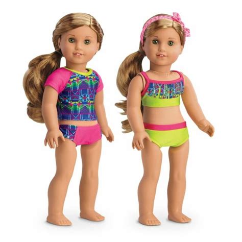 american girl doll clothing lea clark s mix n match swim set nib ebay