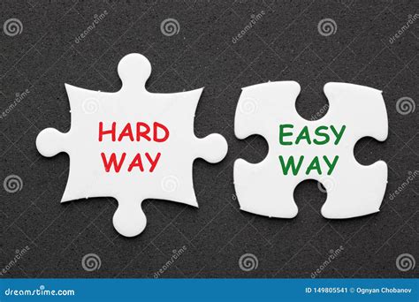 Easy Way Hard Way Stock Image Image Of Opportunity 149805541