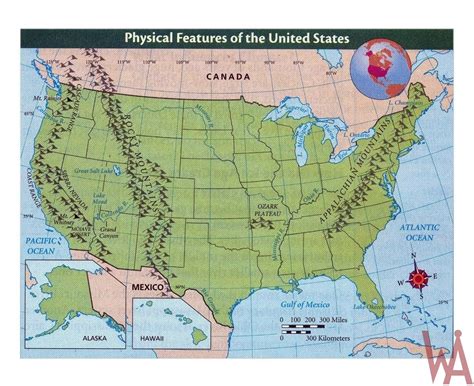 Map Of The Usa Us Geographical And Physical Map Whatsanswer