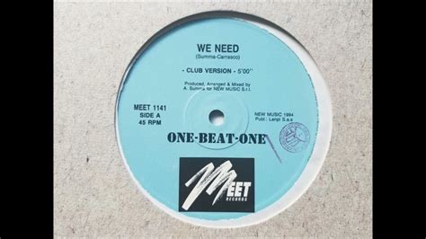 One Beat One We Need Club Edit Hq Youtube