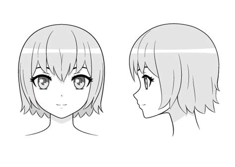 How To Draw Female Anime Face Front View Evangelinterior