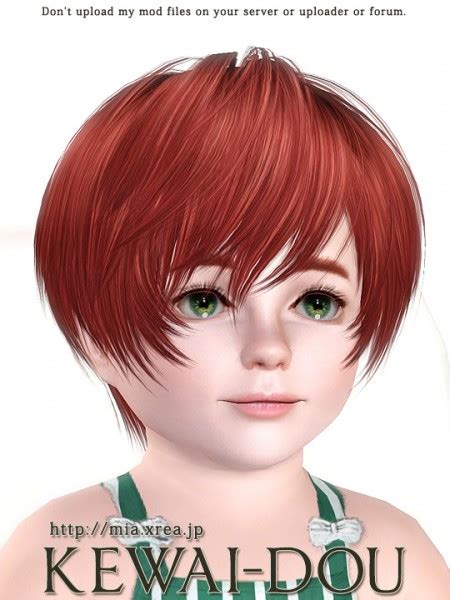 Hairstyle With Fringe Framing The Face Yayoi By Kewai Dou Sims 3 Hairs