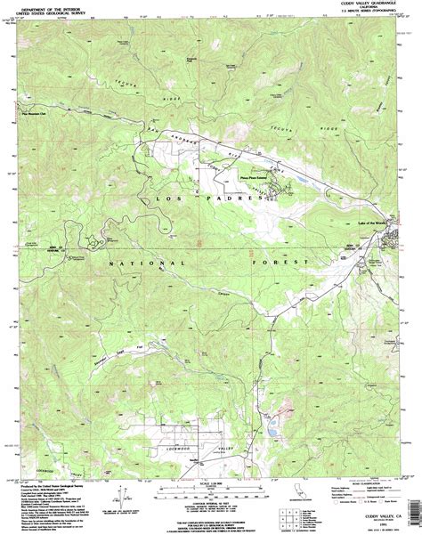Cuddy Valley Topographic Map Ca Usgs Topo Quad 34119g1