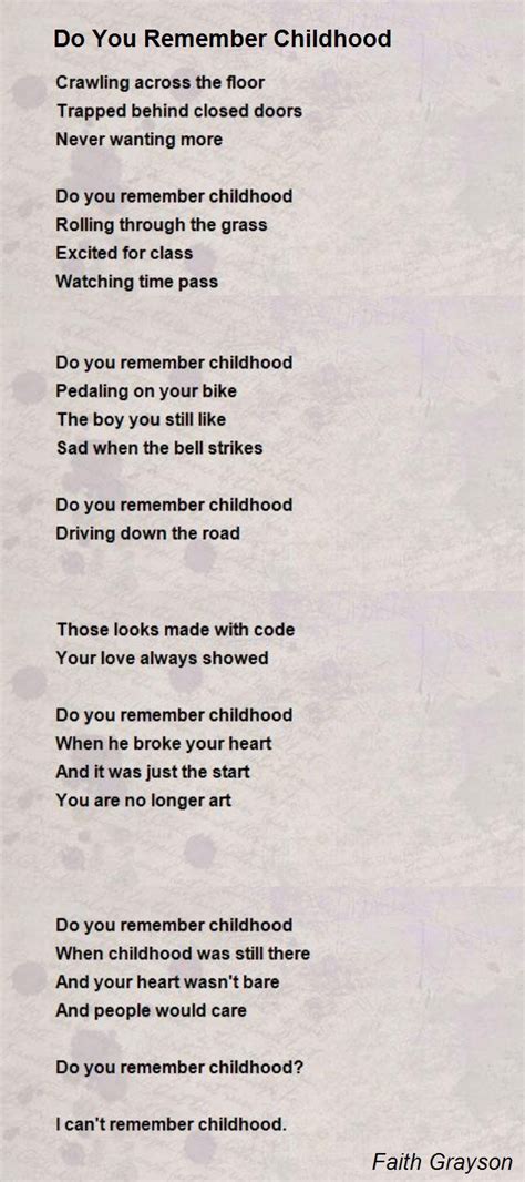 Childhood Poems