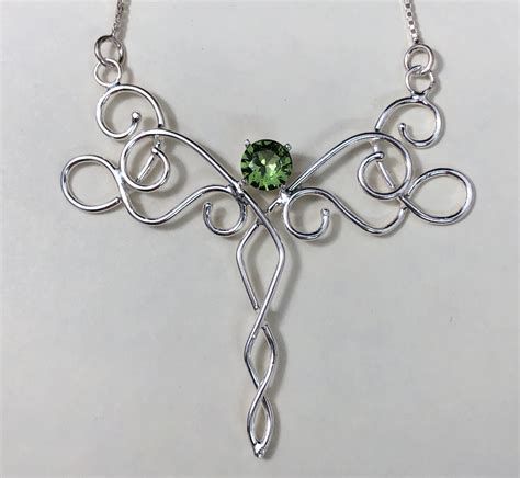 Bohemian Renaissance Celtic Emerald Amethyst Peridot Necklace In