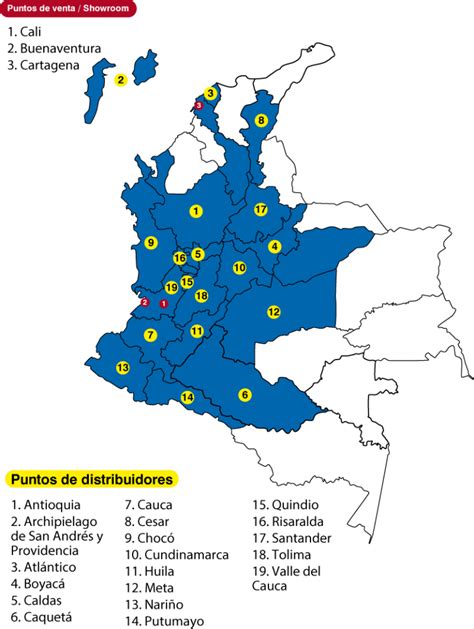 Mapa Colombia Pvc Acabados La Solución En Acabados En Pvc