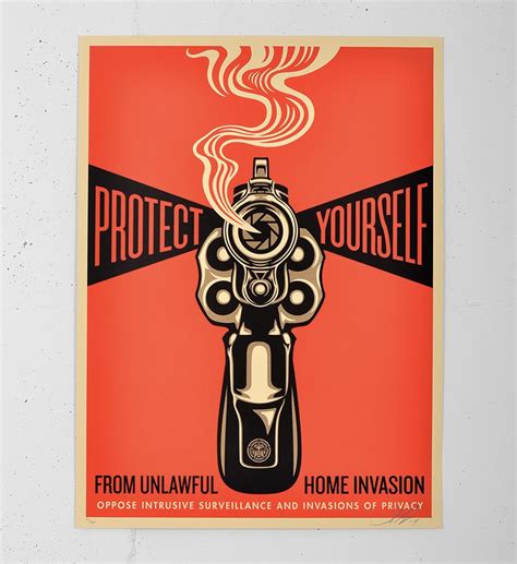 Shepard Fairey Obey Home Invasion 1 Screen Print Signed And