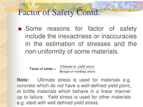 Service factor is the ratio of the capacity to the duty. PPT - ME16A: INTRODUCTION TO STRENGTH OF MATERIALS ...