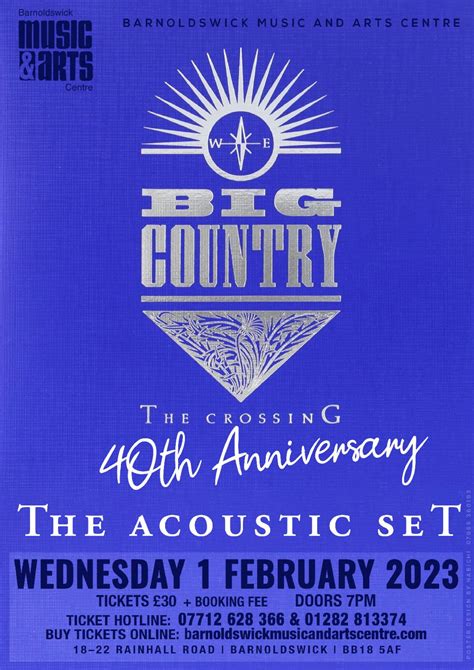 Big Country Acoustic 30 Tickets Left